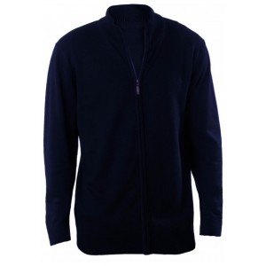 CASACO MALHA HOMEM ABERT. FECHO AZUL ESC K961